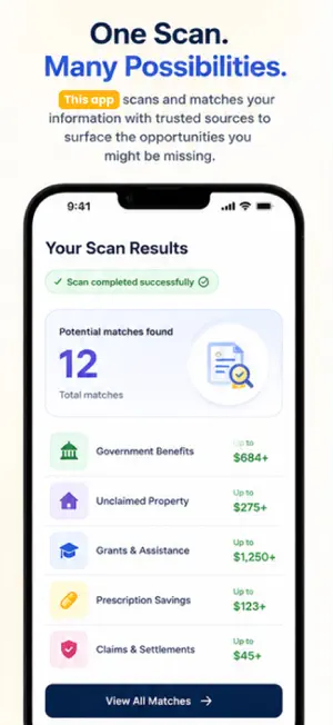 Benefit Finder: Grants, Claims screenshot 2