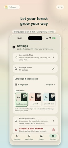 PetForest: Leaf Diary iPhone screenshot