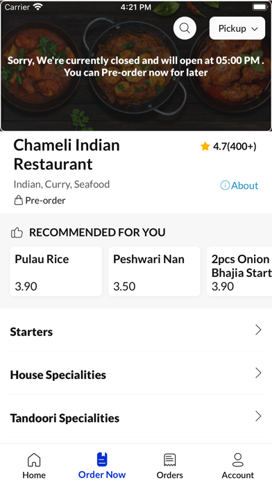 Chameli Indian Restaurant Screenshot