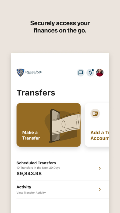 Screenshot #2 pour Jeanne D'Arc CU Mobile Banking