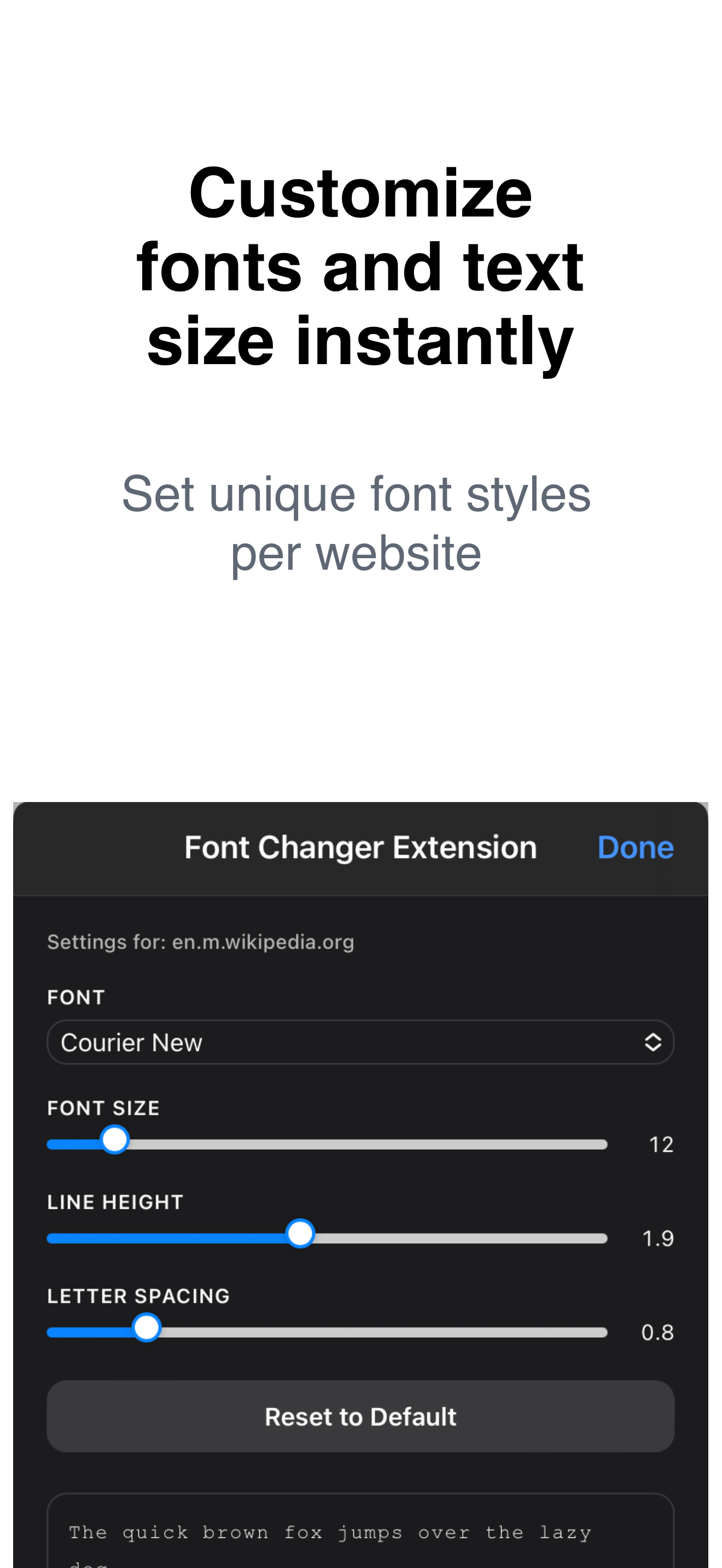 Font Changer for Safari screenshot 3