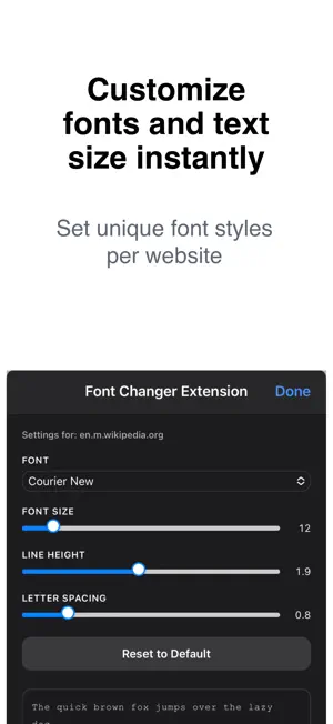Font Changer for Safari screenshot 3