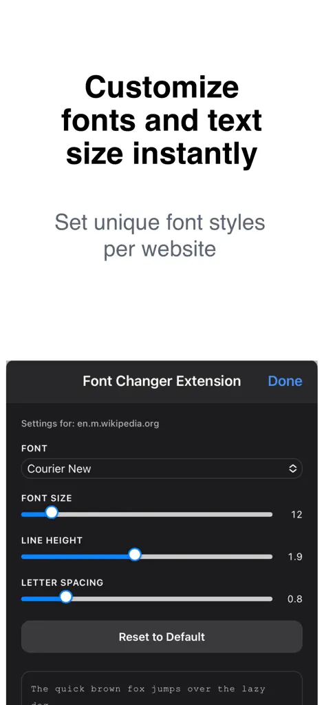 Font Changer for Safari - Utilities App | MWM