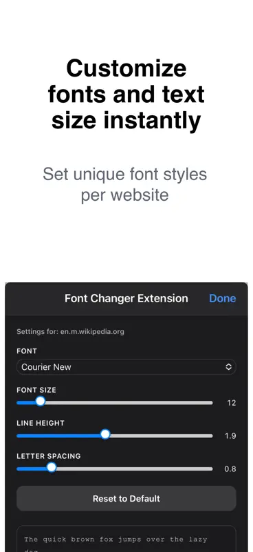 Font Changer for Safari screenshot 3 of 3