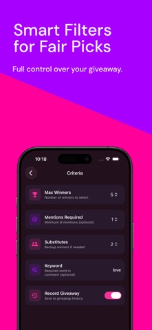 Givy: Random Giveaway Picker Screenshot 6 of 8