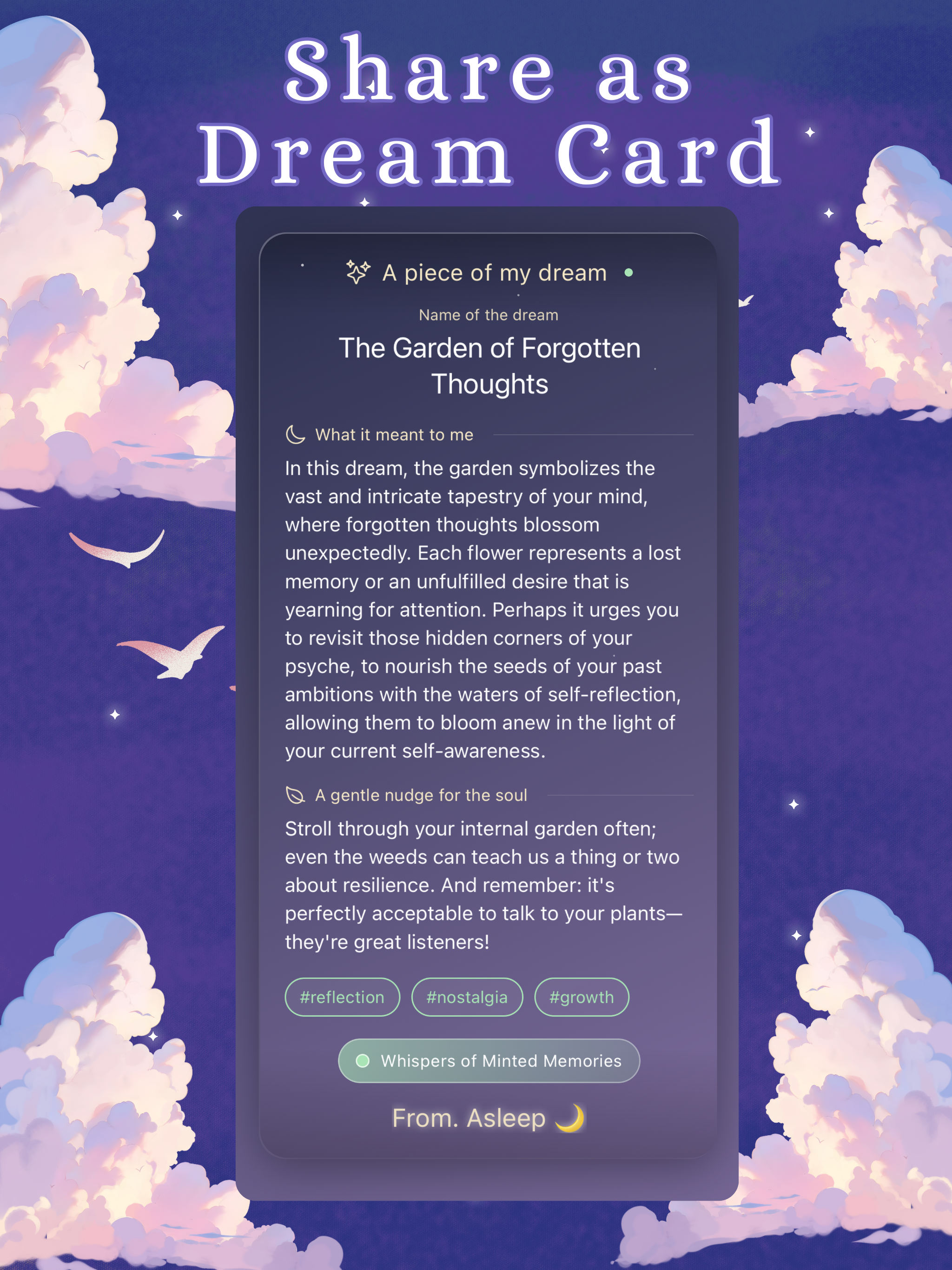 Asleep: Dream & Tarot Journal screenshot 9