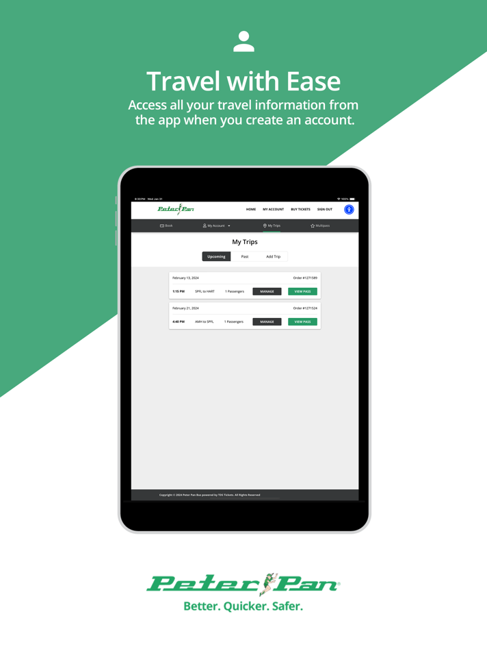 #4. Peter Pan Bus Lines (iOS) 由: Better.Quicker.Cheaper