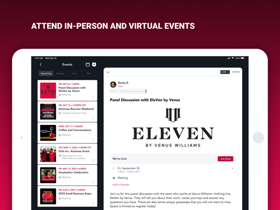 Girls Inc Alumnae Association iPad screenshot 3 - Social Networking app