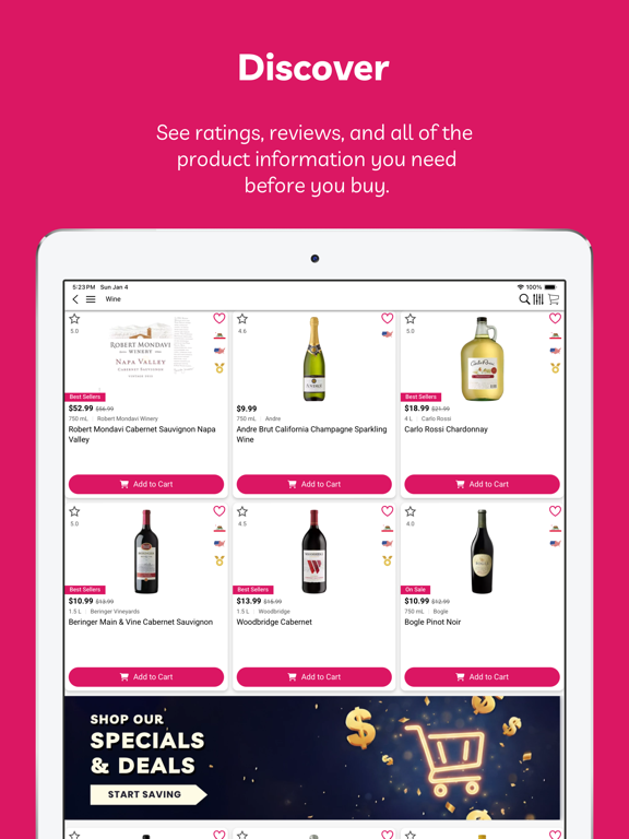 Toast Wine & Spirits iPad screenshot 3 - Shopping app