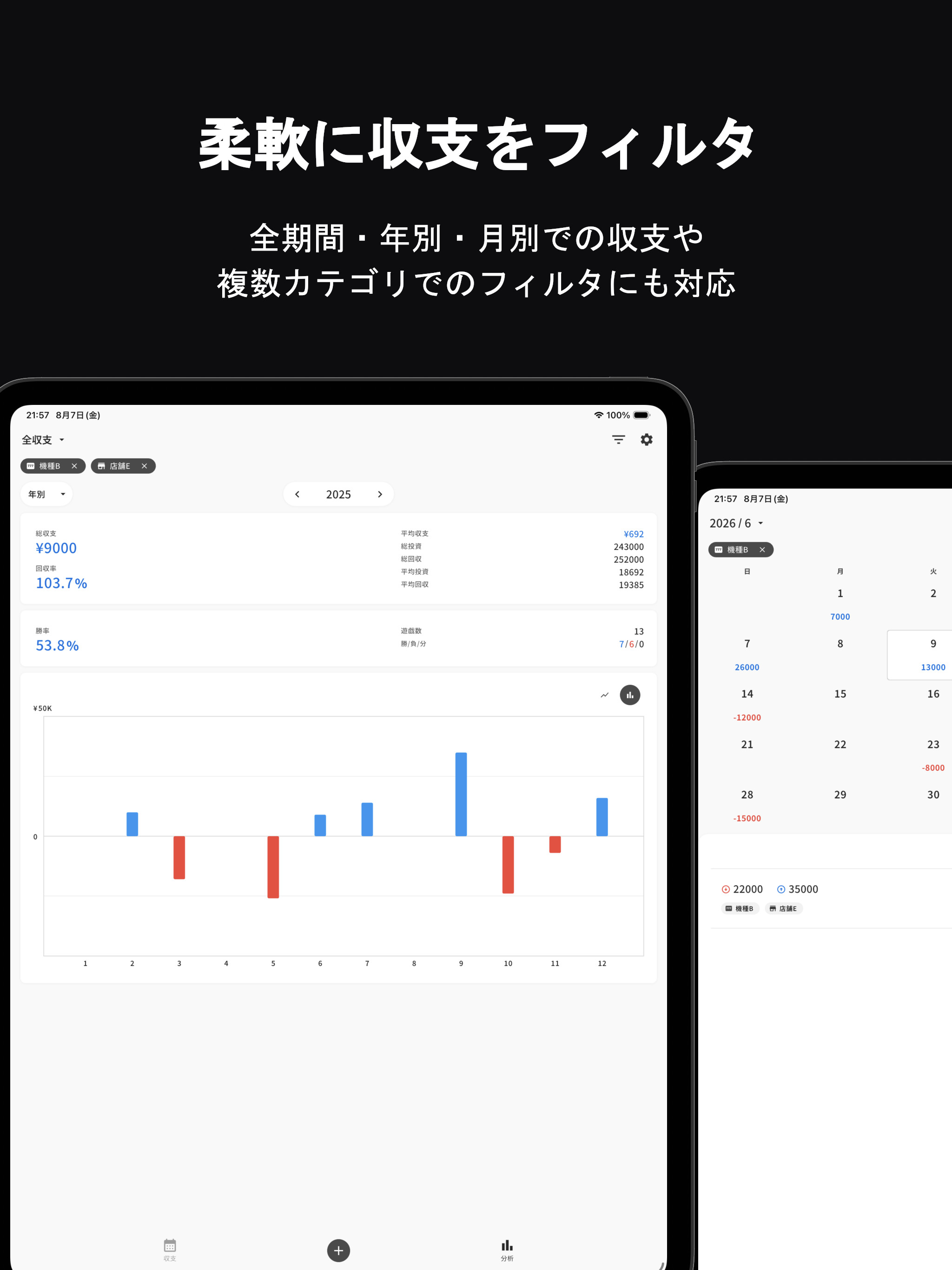 パチンコ・パチスロ収支管理＆グラフ分析 - PSDB screenshot 8
