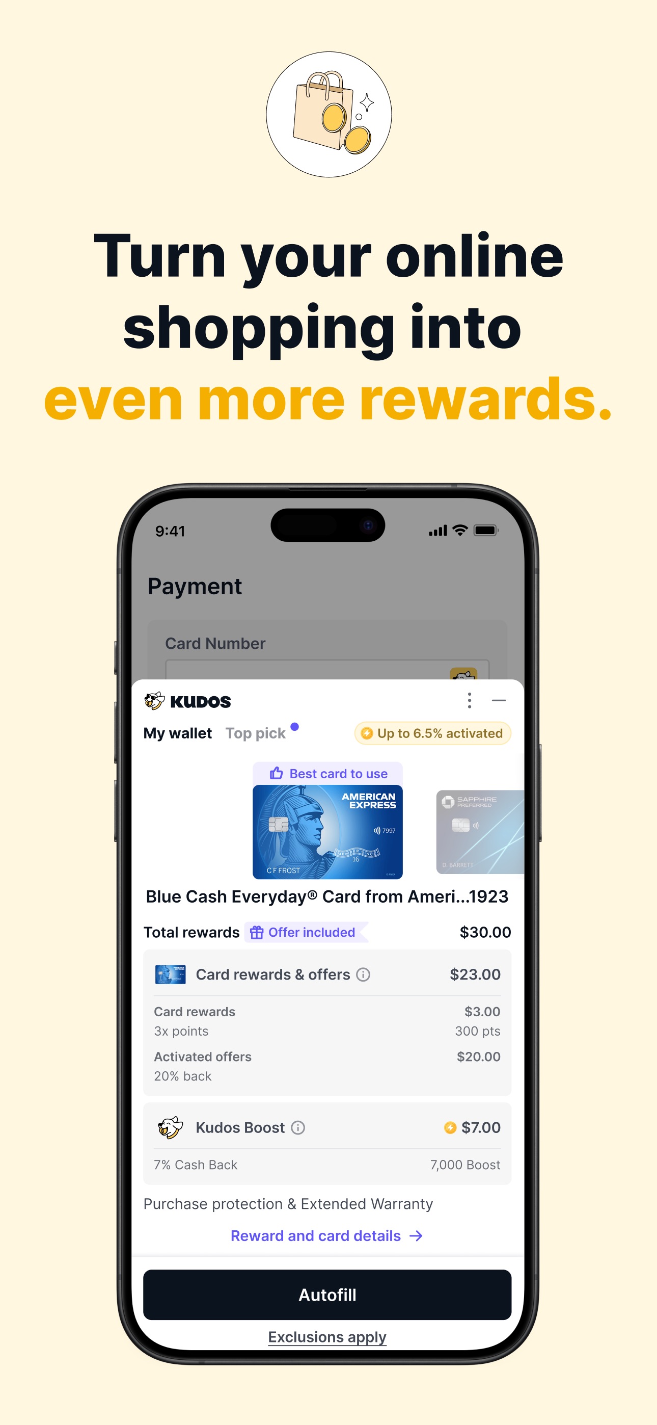 Screenshot 1 of Kudos: Put Your Wallet to Work