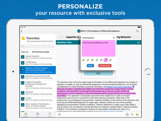 DSM-5-TR® Diagnosis Handbook iPad app afbeelding 5
