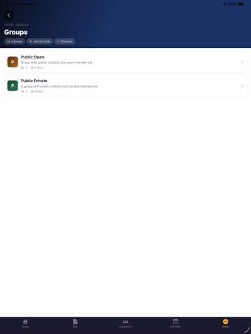 LegisHawk iPad screenshot