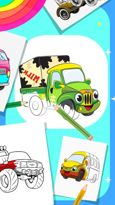 Cars Coloring book paint game Screenshot