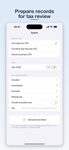 Substitute Teacher Log iPhone screenshot
