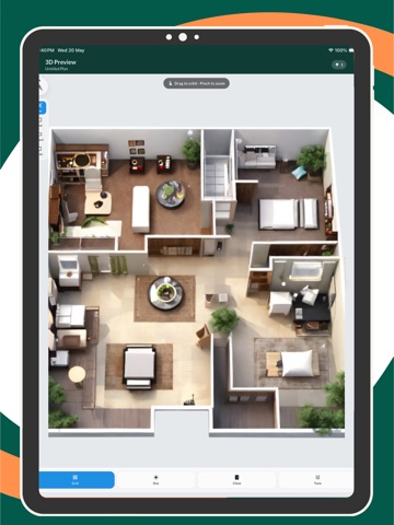 Floor Plan AI Home 3D iPad screenshot