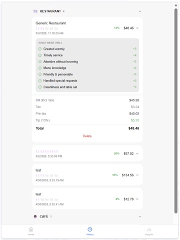 GratuityGrade$ ipad screenshot 1