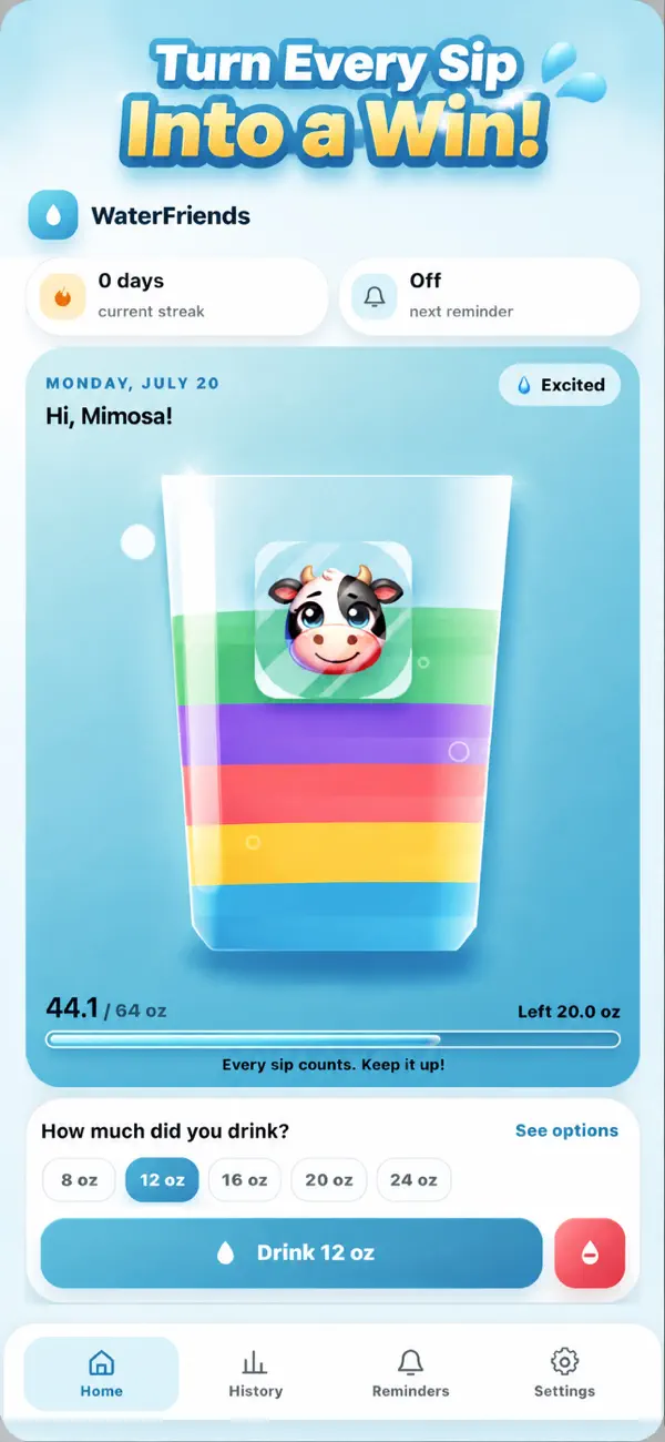 Screenshot #3 pour WaterFriends: Water Tracker