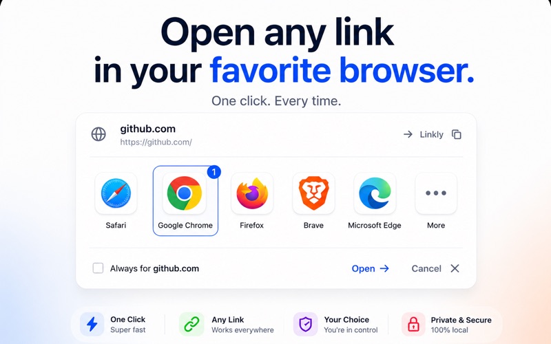 Linkly: Default Browser Picker screenshot