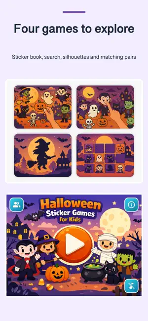 Halloween Sticker Games Kids screenshot 1