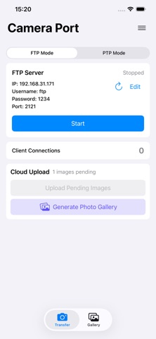 Camera Port - Background FTP Screenshot 2 of 3