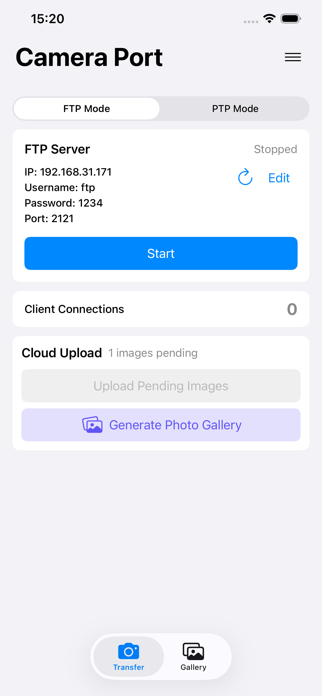 Camera Port - Background FTP Screenshot 2 of 3