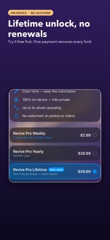 Revive: Restore Old Photos AI iPhone screenshot