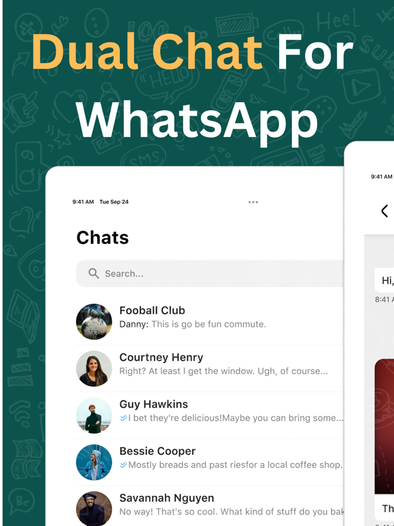 Screenshot #4 pour Gb Dual Messenger・Duo Web Chat