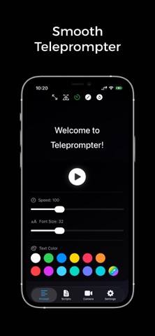 Teleprompter: Pro For Videos iPhone screenshot