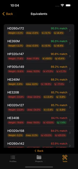 Steel Profiles screenshot 3