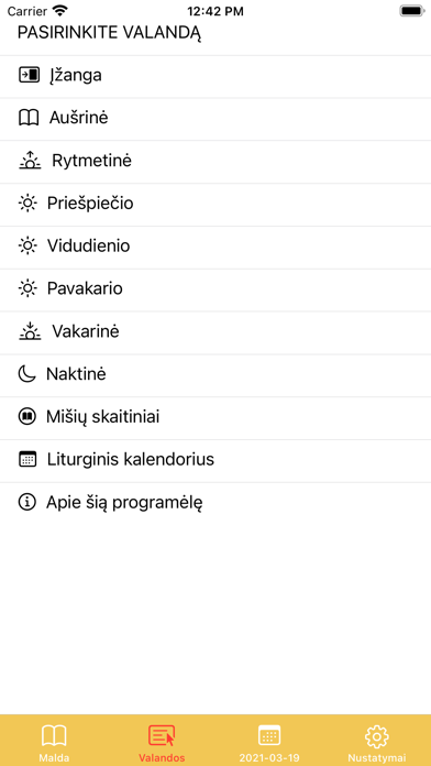 Valandų liturgija Screenshot