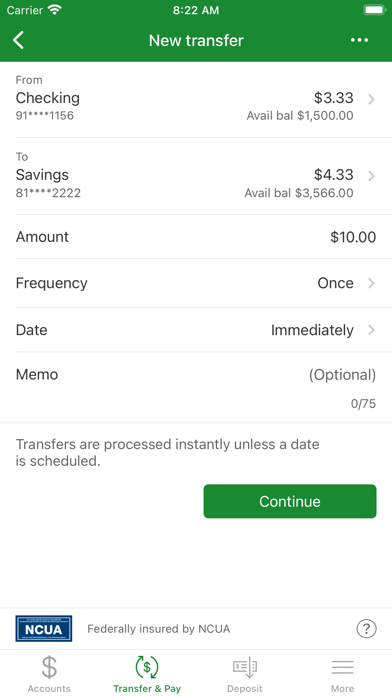 CBI Federal Credit Union Screenshot