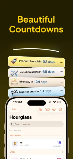 Hourglass: Countdown & Widgets screenshot 1