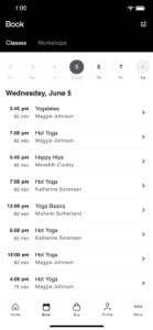 Sutherland Yoga Studio screenshot #2 for iPhone