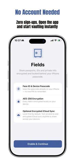 Fields: Secure Notes & Vault screenshot 2