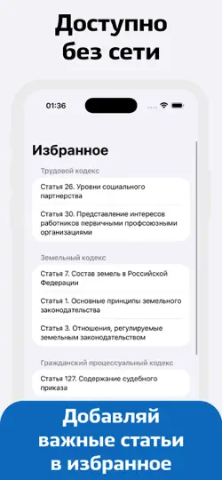 Скриншот Законы и кодексы — консультант на iPhone 2