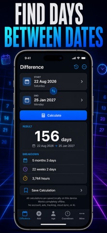 Date Calculator: Days Between Screenshot 1 of 10