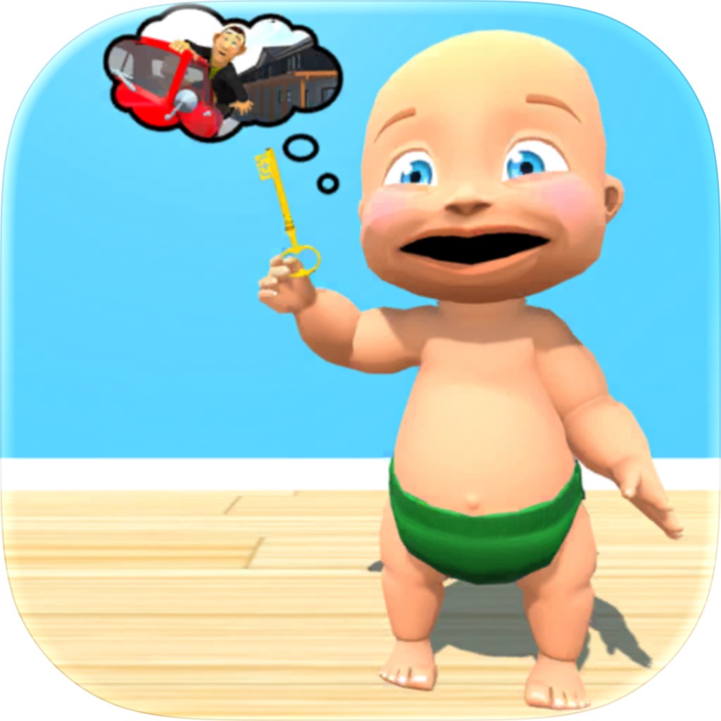 Apple App Store cover for Naughty Baby Hide and Seek