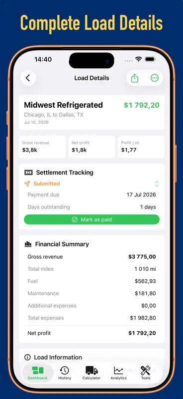 Trucking Profit Calculator screenshot 3 of 6