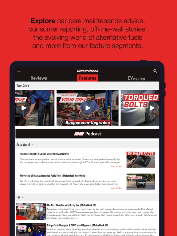 MotorWeek iPad screenshot 5 - Entertainment app