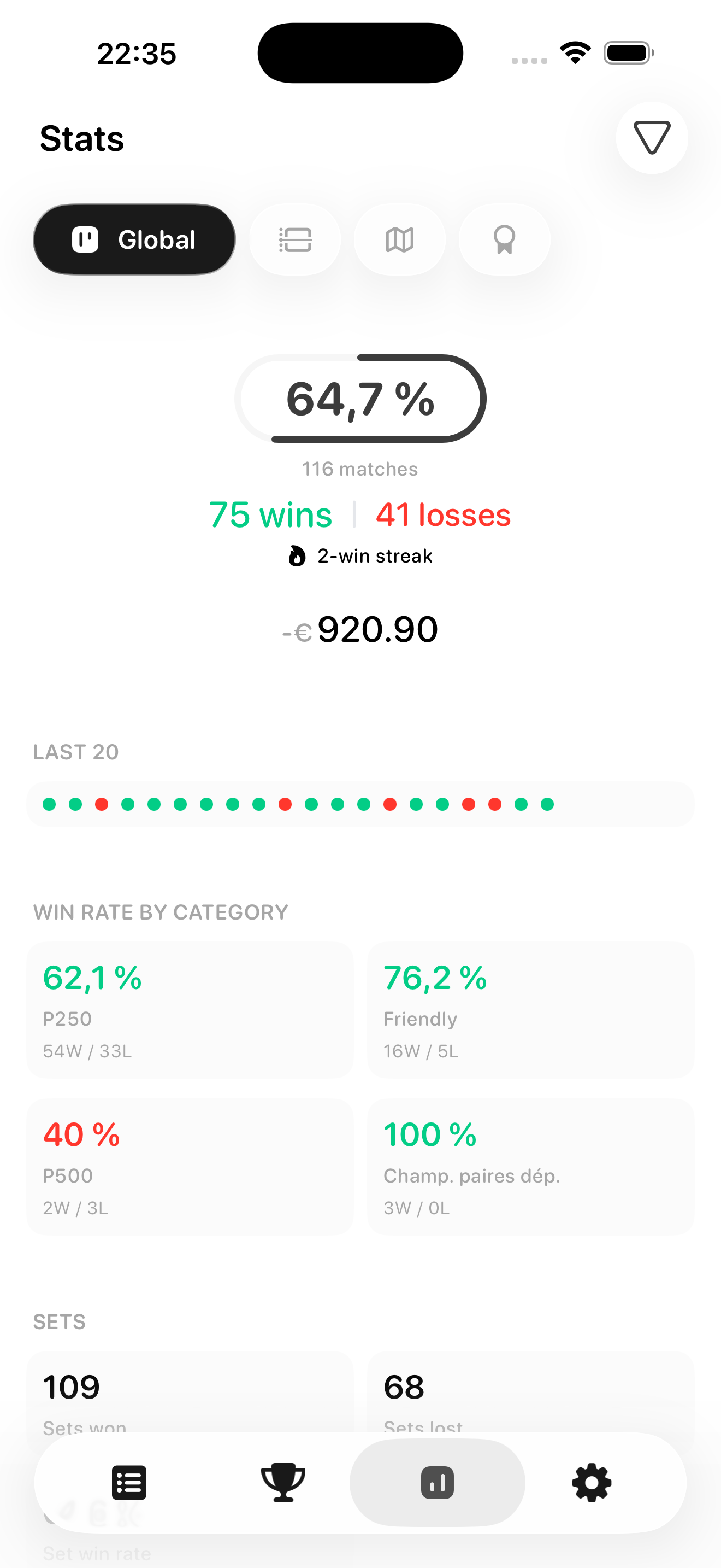 Padel Tracker App screenshot 4