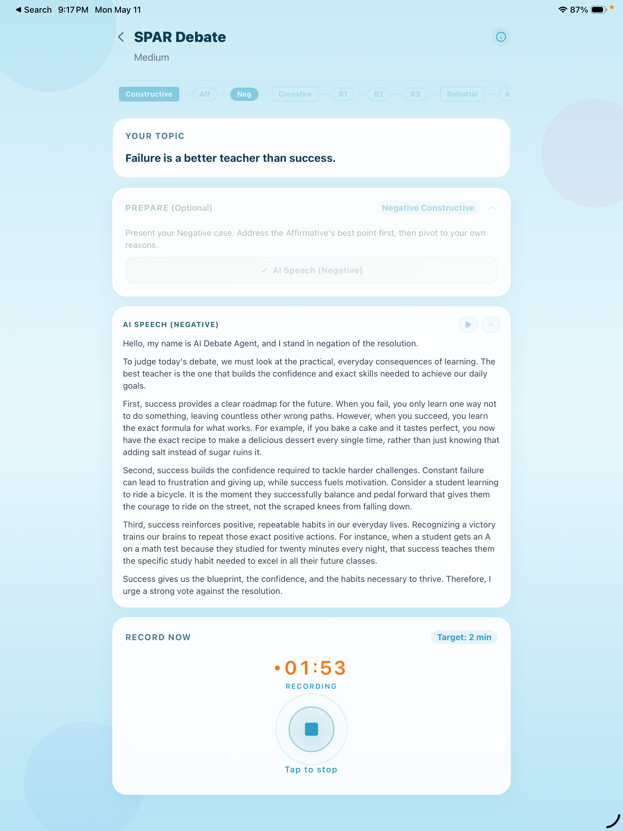VoxStar: AI Debate & Speech screenshot 8