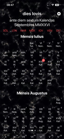 LatinCalendar screenshot