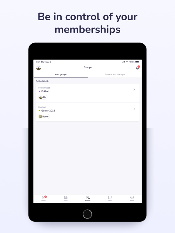 Hoopit: Organiserer idrett iPad screenshot 2 - Sports app