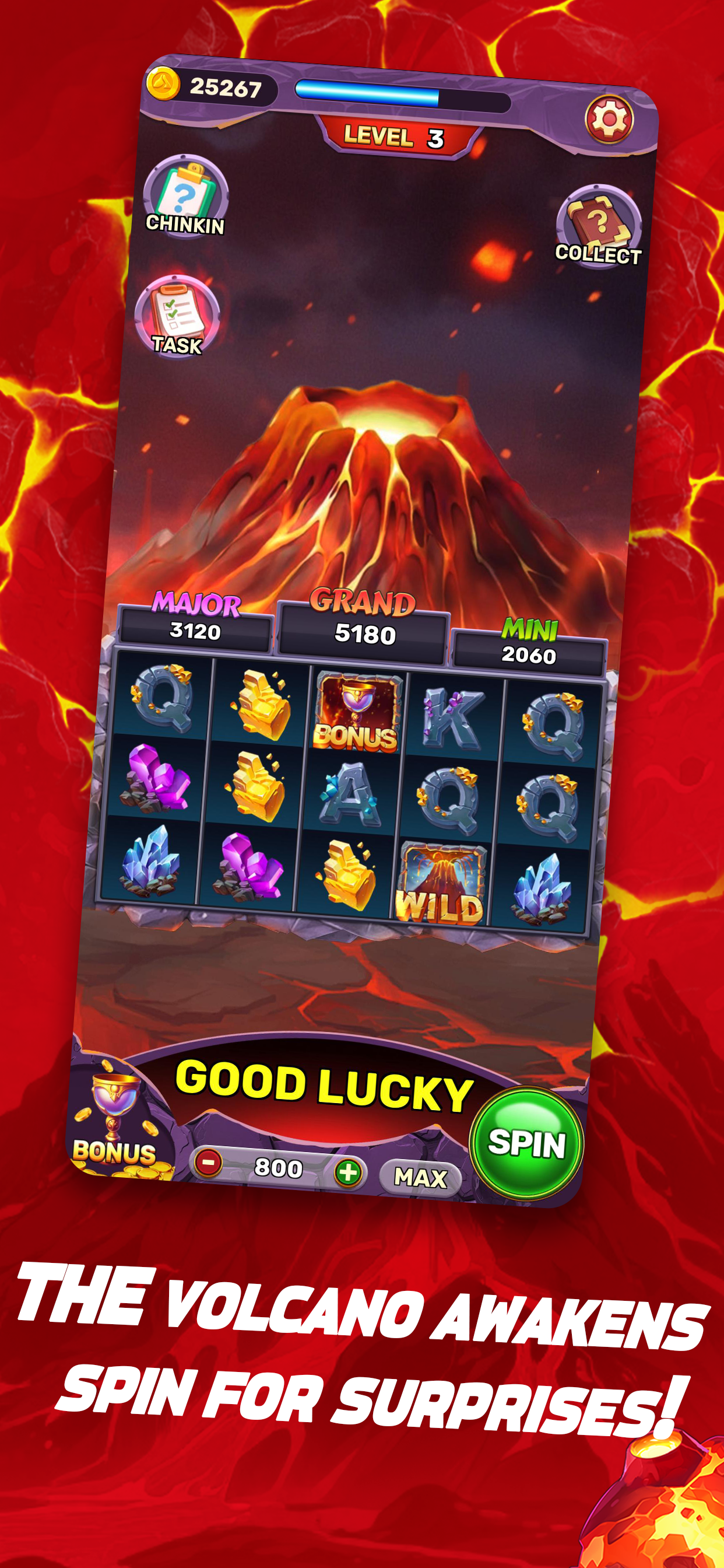 Volcano Vault Eruption