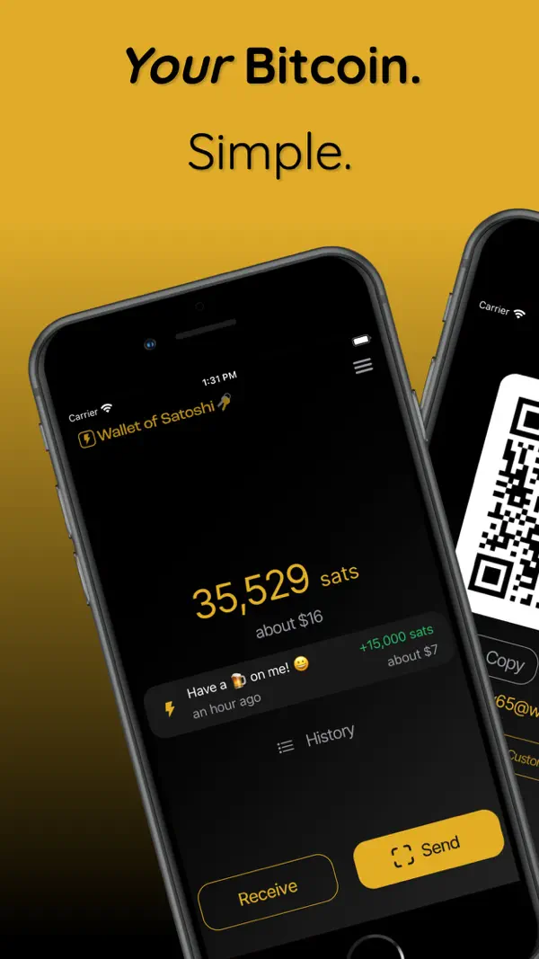 Wallet of Satoshi iPhone App Screenshot 1 – Finanzen