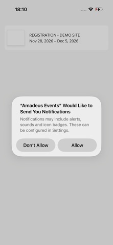 Amadeus Events screenshot