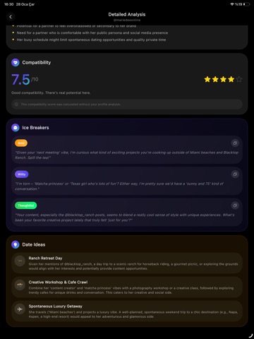 Stalker AI: Profile Tracker iPad screenshot