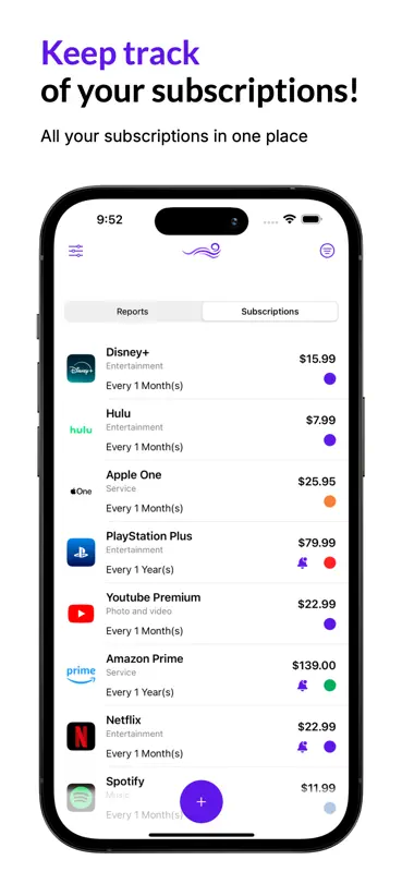 SubFlow | Subscription tracker screenshot 1 of 7