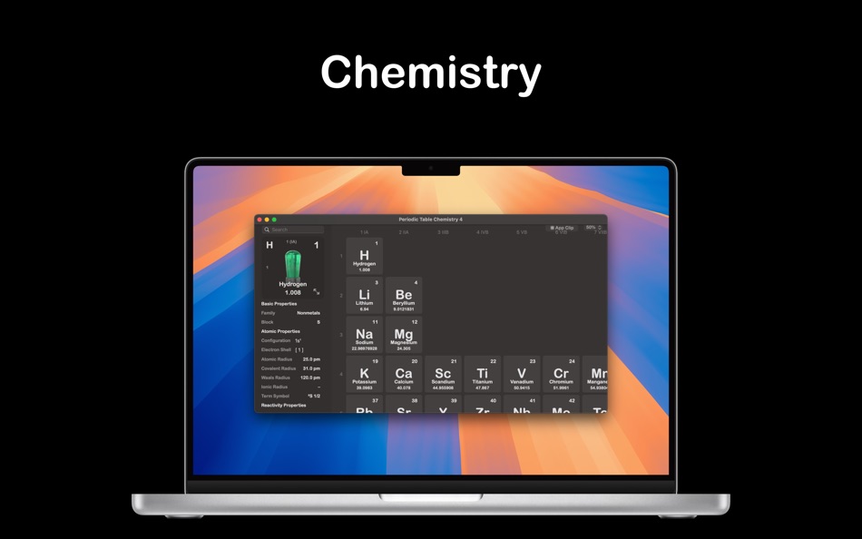 #2. Periodic Table Chemistry 2025M (macOS) 由: Hugo Pinon